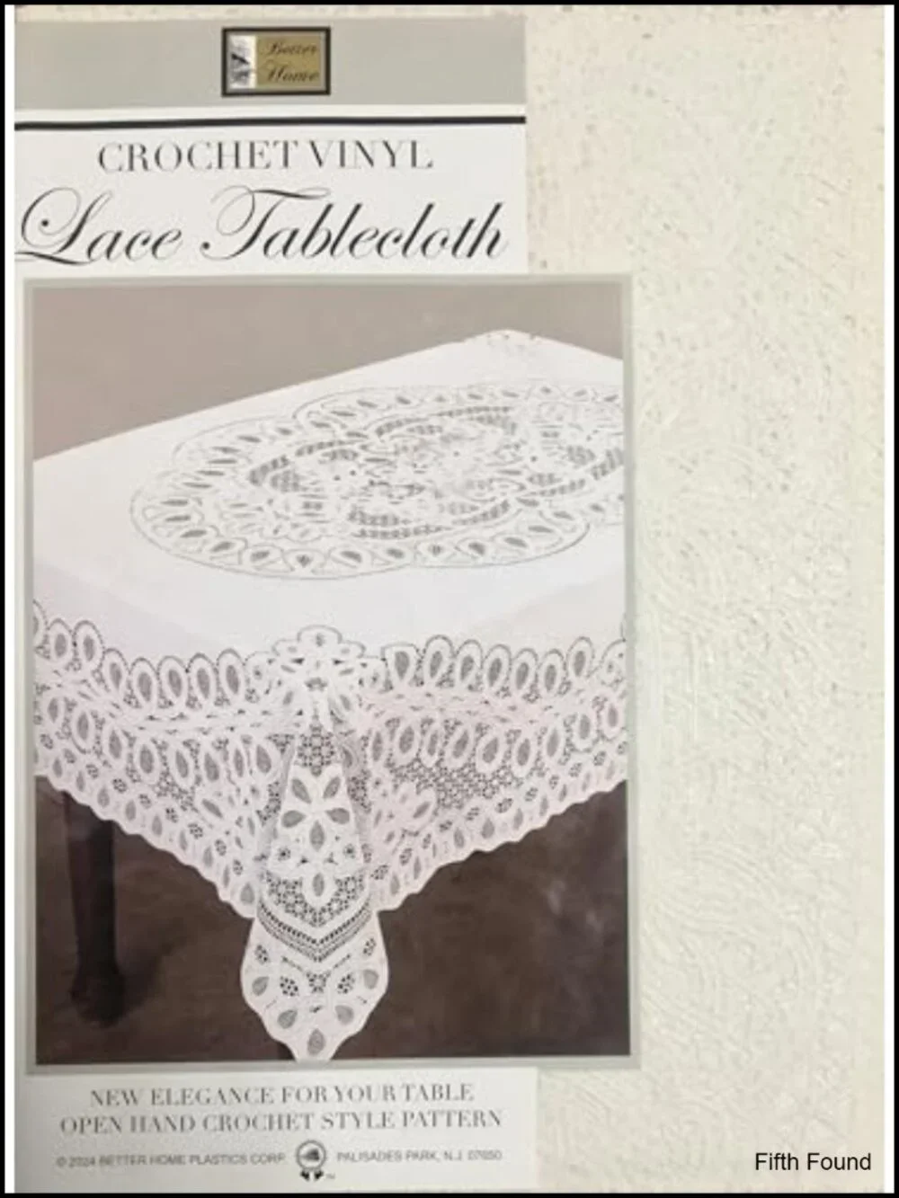Crochet Vinyl Lace Tablecloth 54x72 Oblong